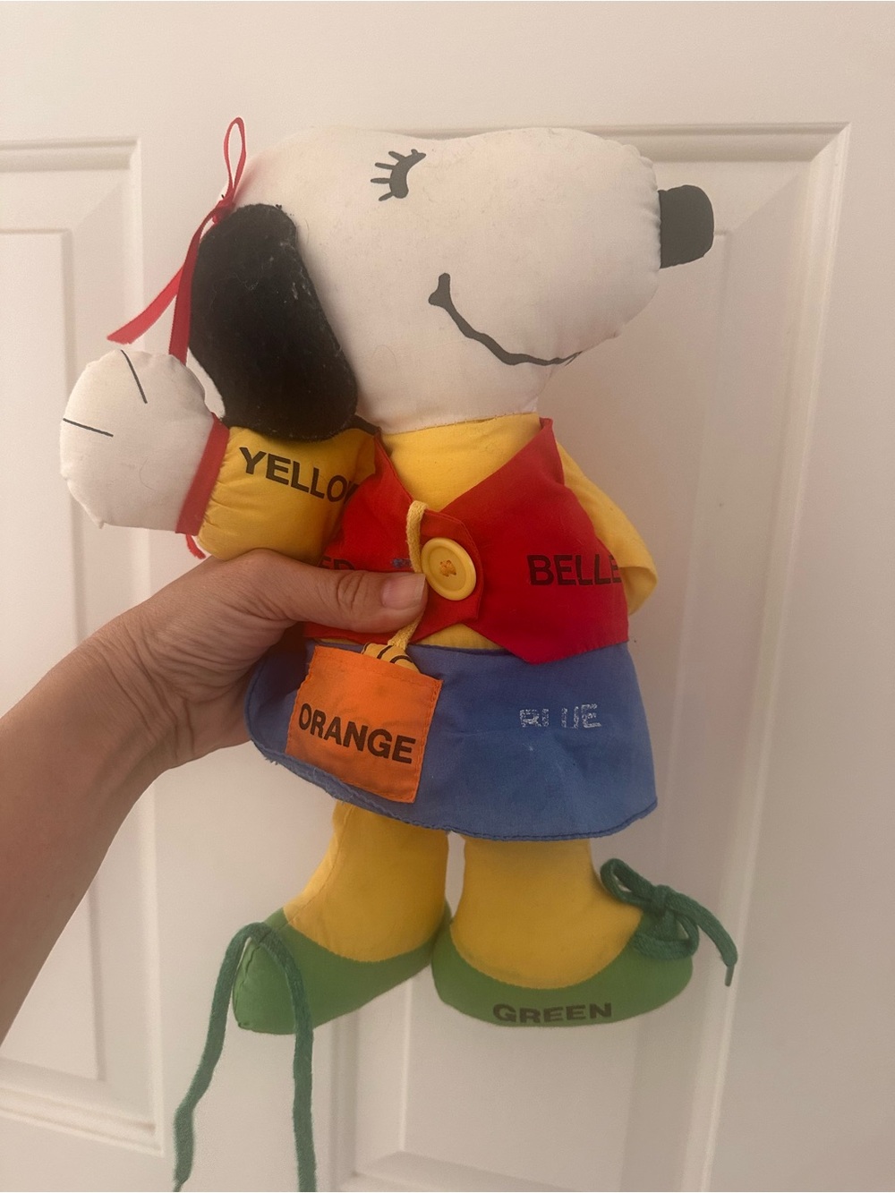 RARE Vintage 1968 Snoopy Sister Belle Plush Learning Doll Charles Schulz Peanuts